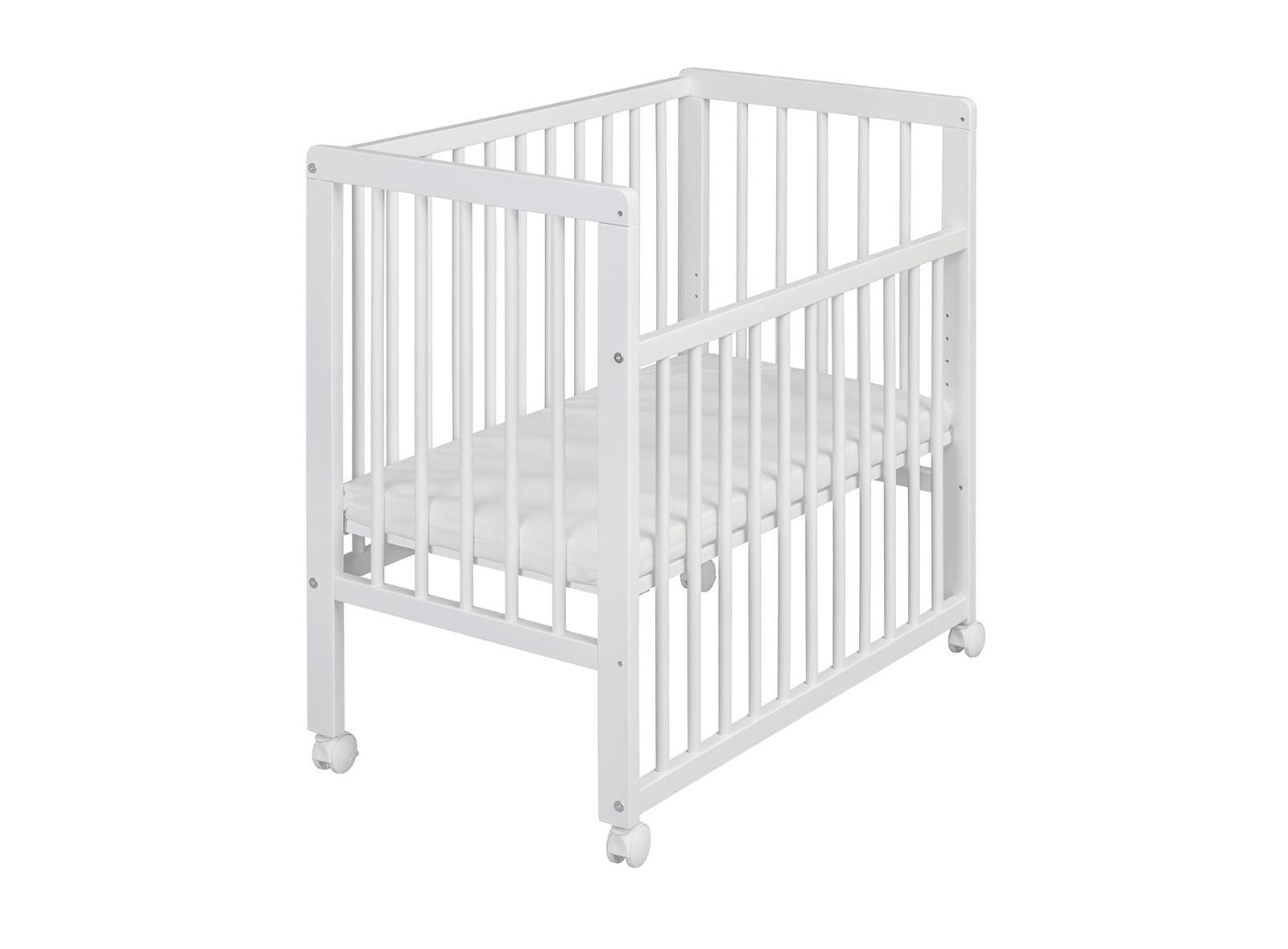 ŁÓŻKO DOSTAWNE NINA - biały, Basics, drewno (85/48/83cm) - My Baby Lou