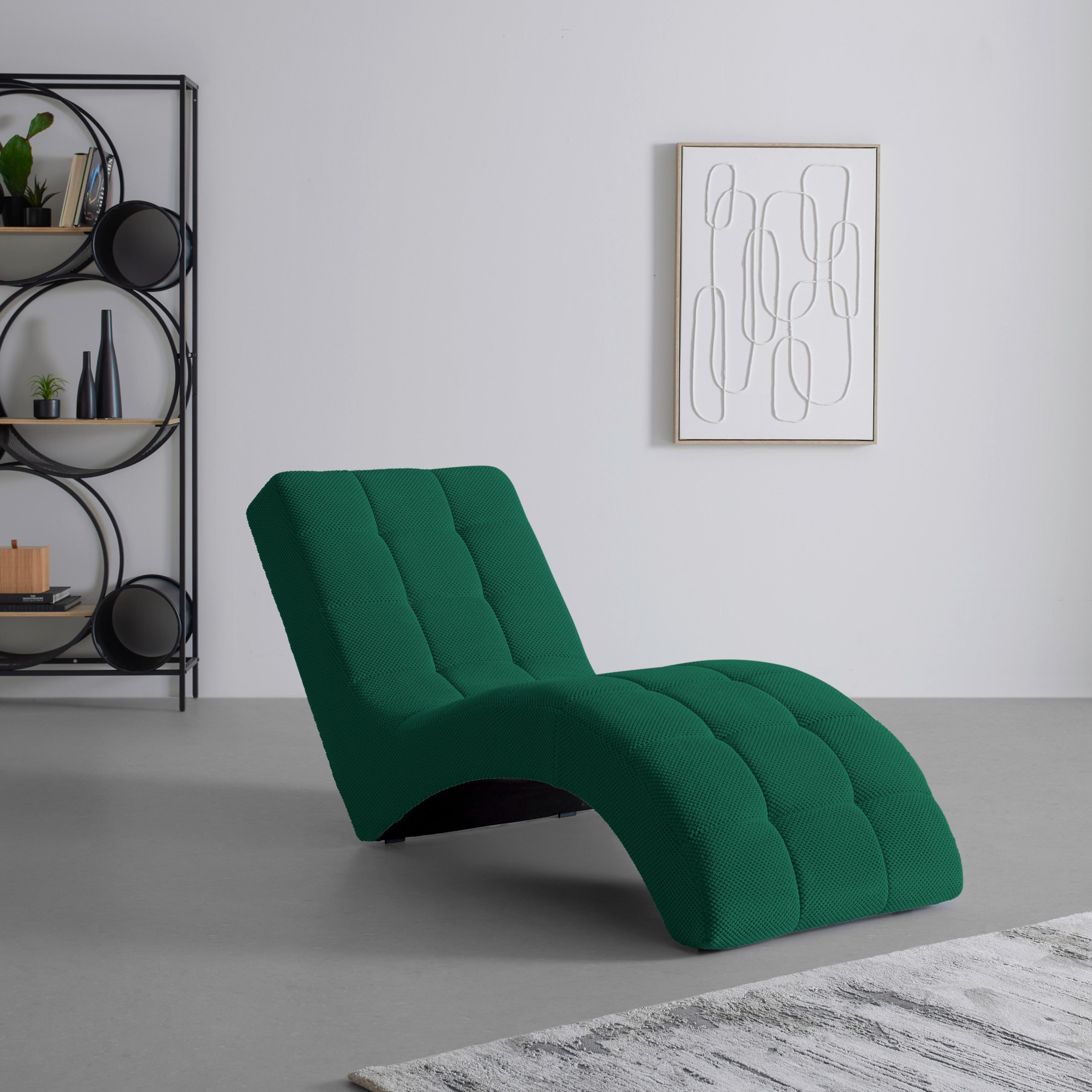 Liege Laguna Dunkelgrün - Dunkelgrün/Schwarz, MODERN, Kunststoff/Textil (68/80/167cm) - Mömax