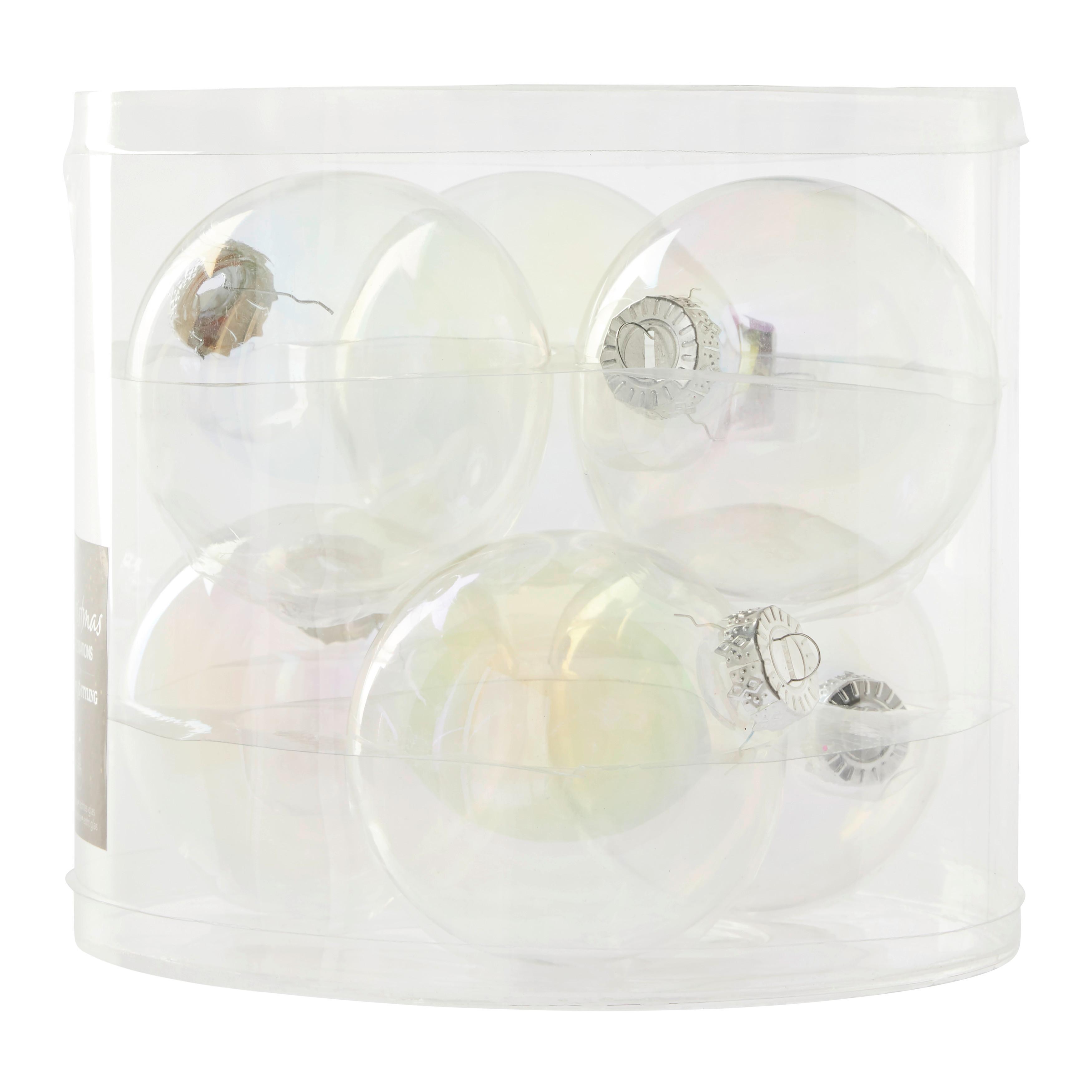 Christbaumkugel-Set Perlmutt, 6-teilig - Perlmutt, KONVENTIONELL, Glas (8cm) - Modern Living