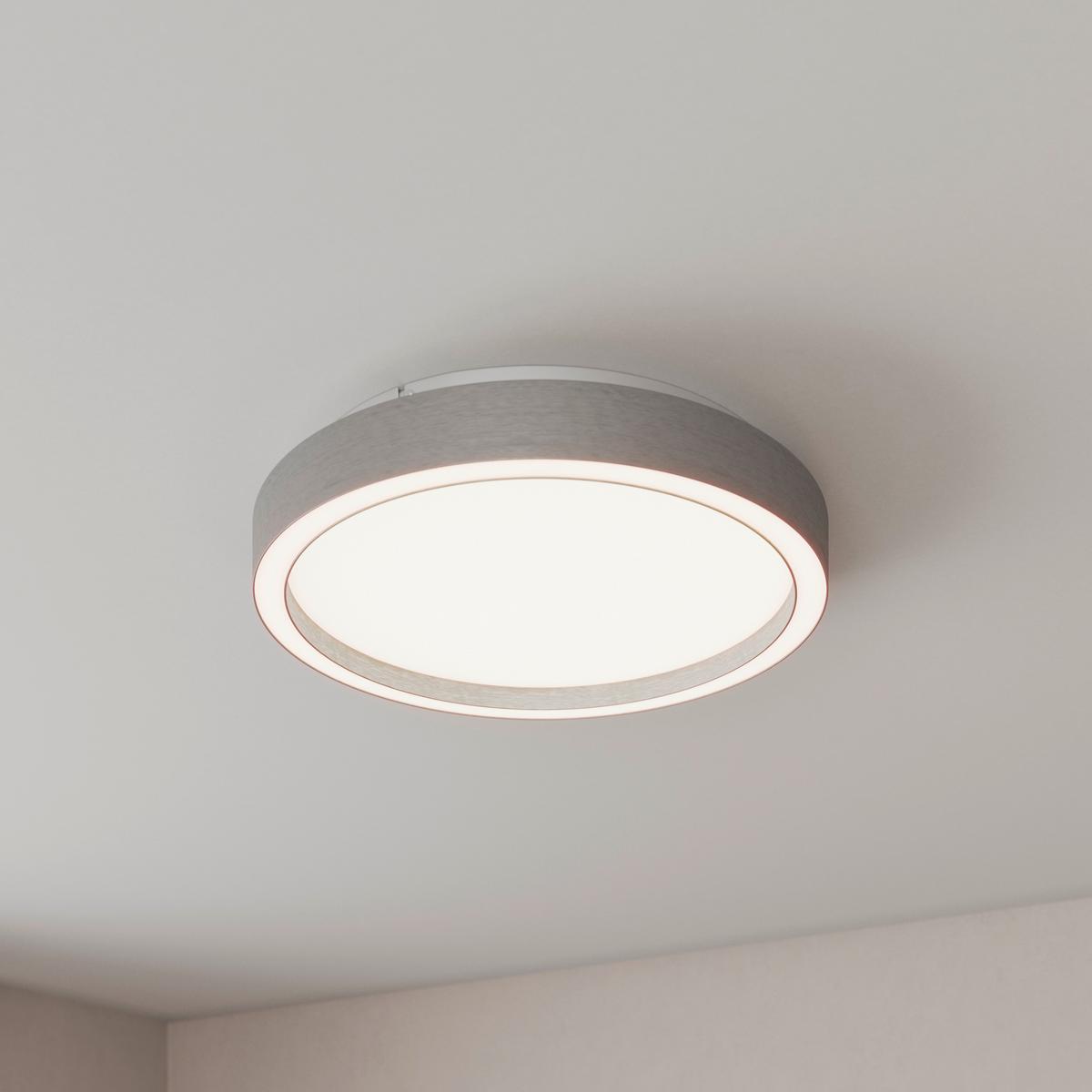 LAMPA SUFITOWA LED PHOENIX - kolor aluminiowy, Basics, metal (30,5/5,5cm) - Novel