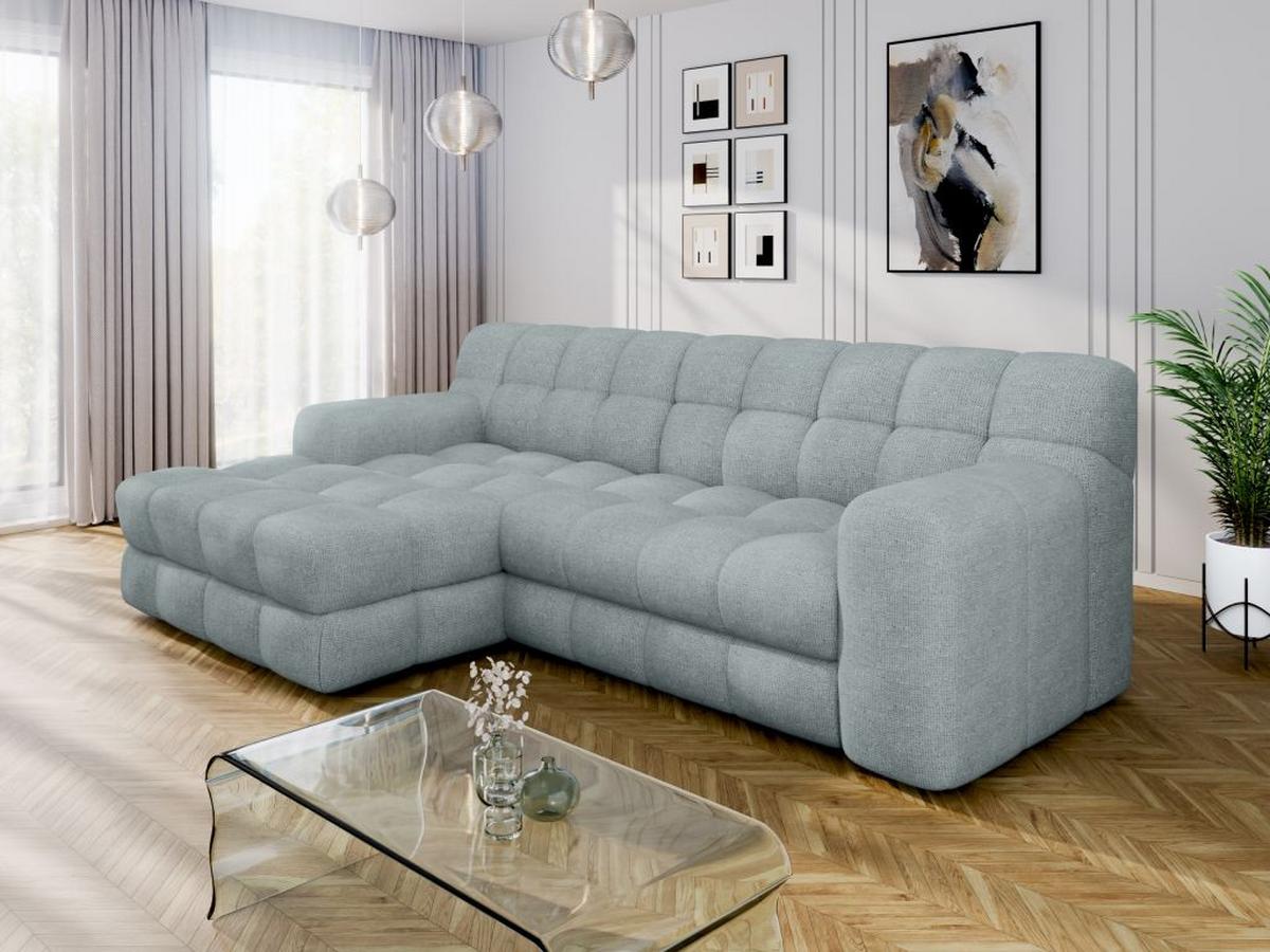 Kutna Garnitura Karl - plavkastosiva/crna, Moderno, tekstil/plastika (169/287cm) - Modern Living