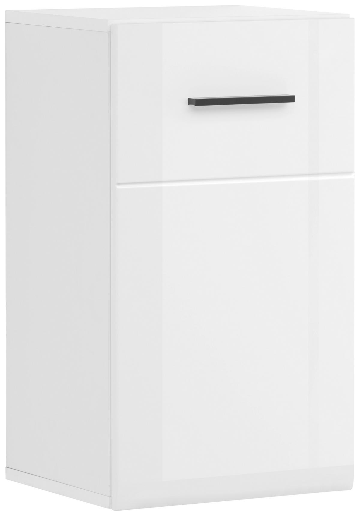 Viseča Omara Avanti, Bela - bela/visoki sijaj, Design, umetna masa/leseni material (36/63,1/31,6cm) - Hom`in