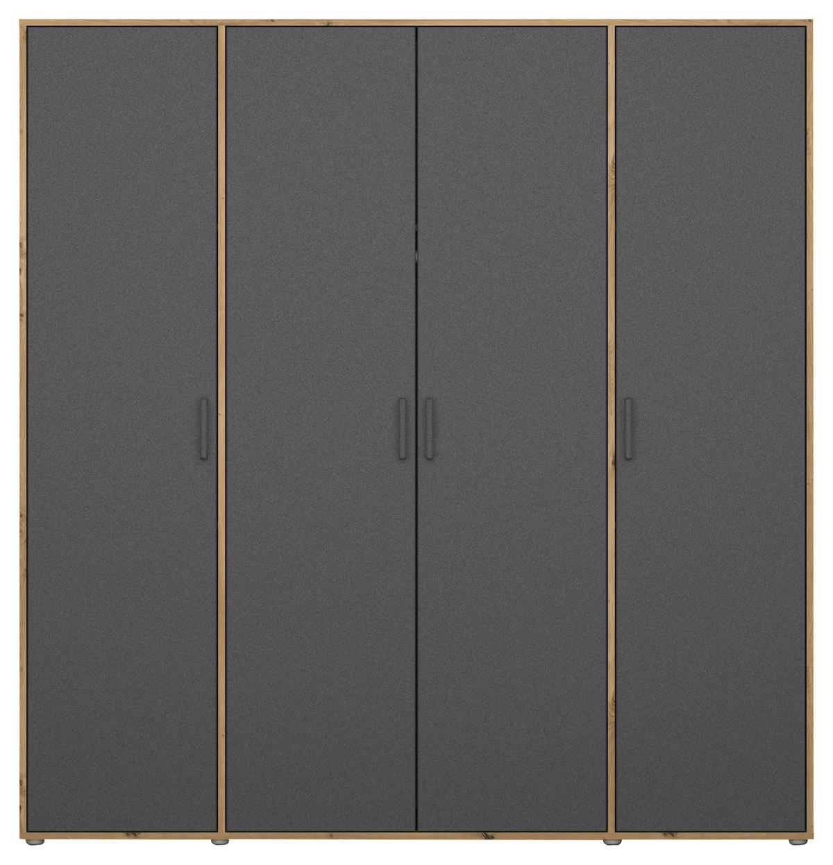 DULAP  USI ROTATIVE VOYAGER - stejar Artisan/gri, Modern, material pe bază de lemn (187/194/53cm) - Modern Living