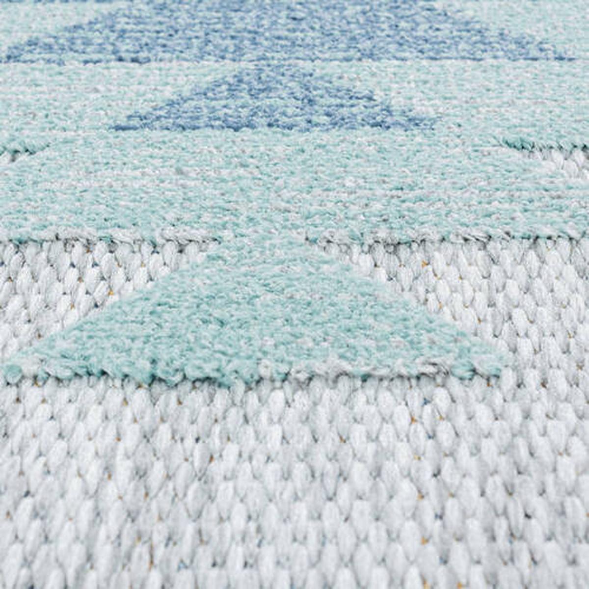 Flachwebeteppich Bahama Blau ca. 200x290cm - Blau, Design, Textil (200/290cm) - Novel