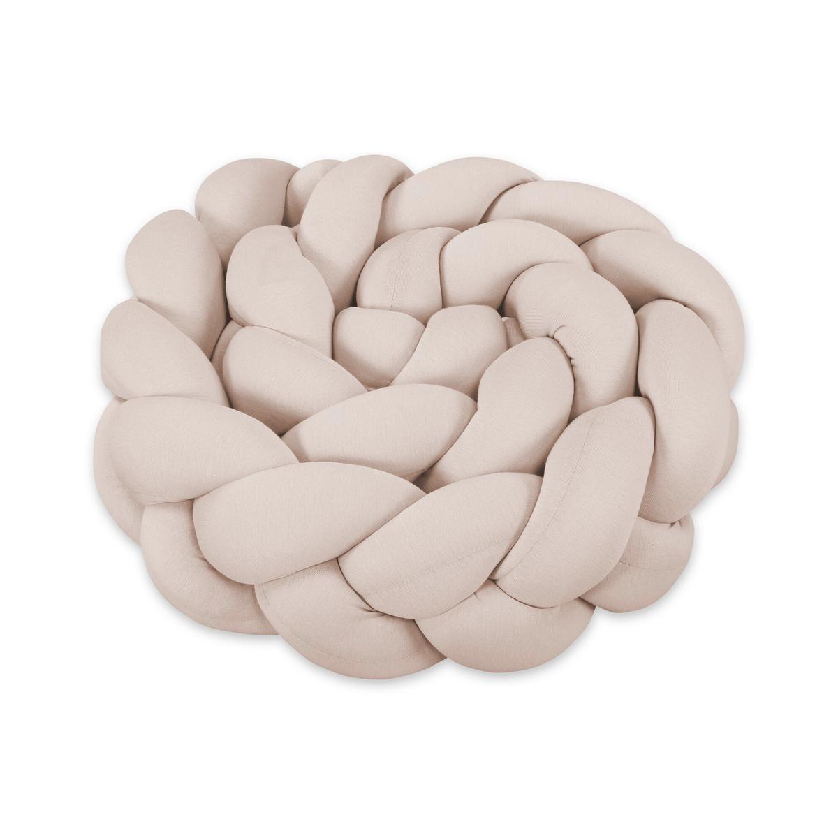 OCHRANIACZ DO ŁÓŻECZKA GEFLOCHTEN - kremowy, Basics, tkanina (200/13/13cm) - Babybay