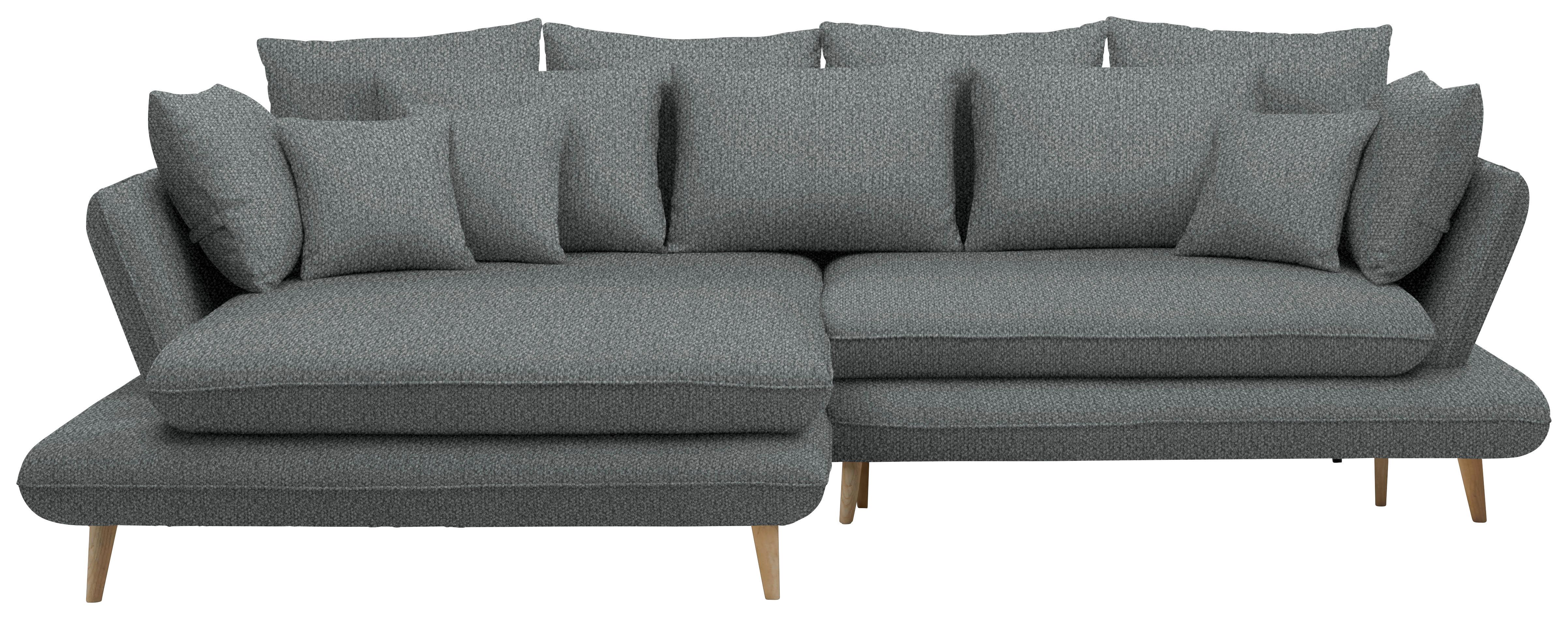 Kutna Garnitura Monte - tamno siva/prirodne boje, Romantično / ladanjski, tekstil/drvo (181/283cm) - Premium Living