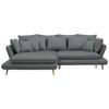 Kutna Garnitura Monte - tamno siva/prirodne boje, Romantično / ladanjski, tekstil/drvo (181/283cm) - Premium Living