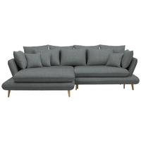 Kutna Garnitura Monte - tamno siva/prirodne boje, Romantično / ladanjski, tekstil/drvo (181/283cm) - Premium Living
