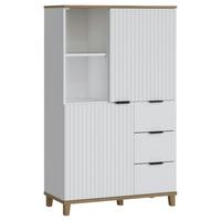 Félmagasszekrény Plissee - Modern, faalapú anyag/fém (84,8/141,4/40cm)