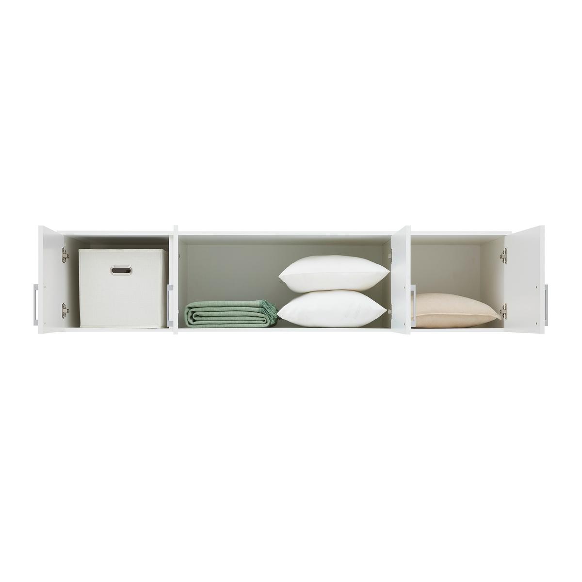 Aufsatzschrank Lasse Weiß - Weiß/Grau, KONVENTIONELL, Holz/Kunststoff (180/40/55cm) - Mömax