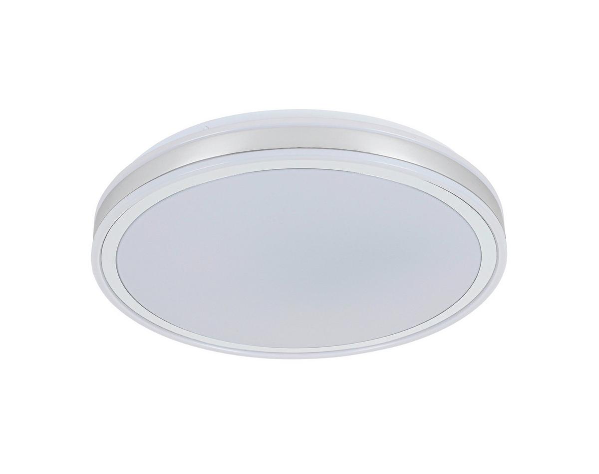 Stropna Led-svetilka Farbi - barve kroma/bela, Moderno, kovina/umetna masa (38/38/6cm) - Mömax
