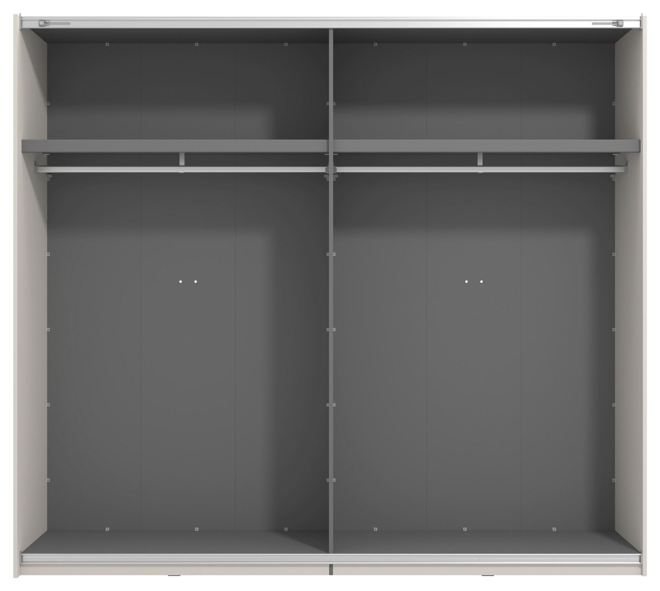 GARDEROB MED SKJUTDÖRRAR GARD 245 -TOP- - svart/kashmir, Klassisk, metall/trämaterial (245/217,5/61cm) - Mömax