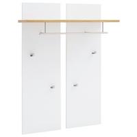 Garderobenpaneel Weiß - Eichefarben/Weiß, MODERN, Holzwerkstoff (88/118/28cm) - Premium Living