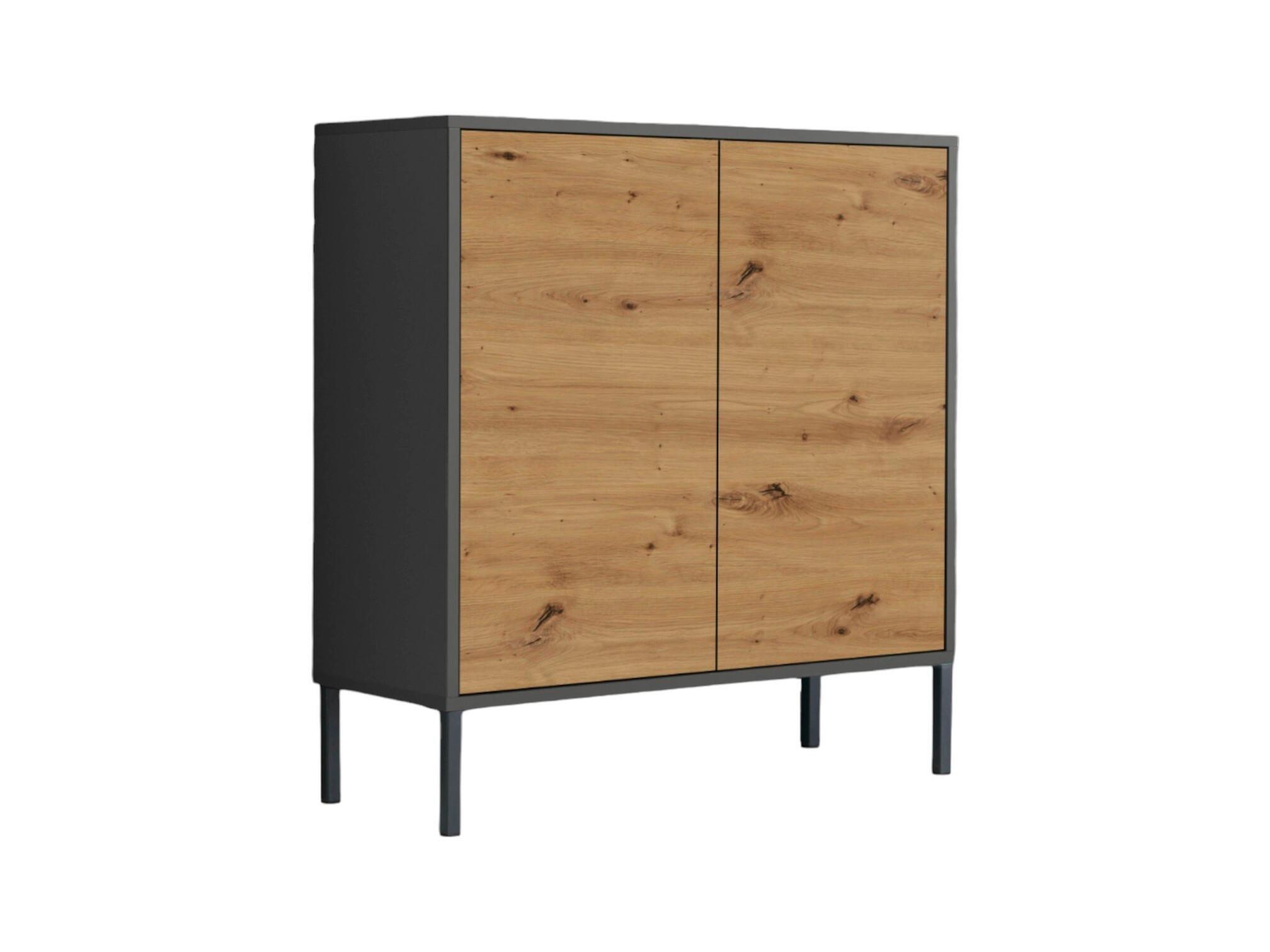 Kommode Mailand Typ 4 Anthrazit/Eiche - Anthrazit/Eiche Artisan, MODERN, Holzwerkstoff/Metall (79/86/33cm) - MID.YOU