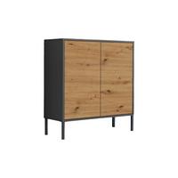 Kommode Mailand Typ 4 Anthrazit/Eiche - Anthrazit/Eiche Artisan, MODERN, Holzwerkstoff/Metall (79/86/33cm) - MID.YOU