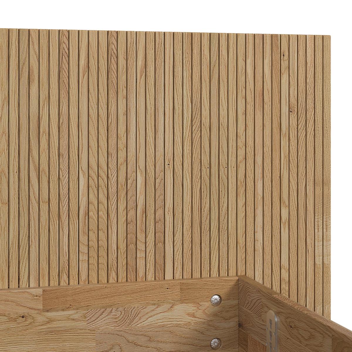 Bett Duna ca. 180x200 cm Eiche Echtholz - Eichefarben, MODERN, Holz (180/200cm) - Bessagi Home