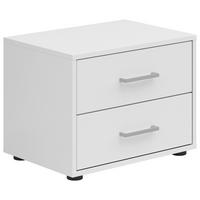 Noćni Ormarić Smart 2 - bijela/sivo-bijela, Basics, drvni materijal/plastika (50/38/35cm) - Modern Living