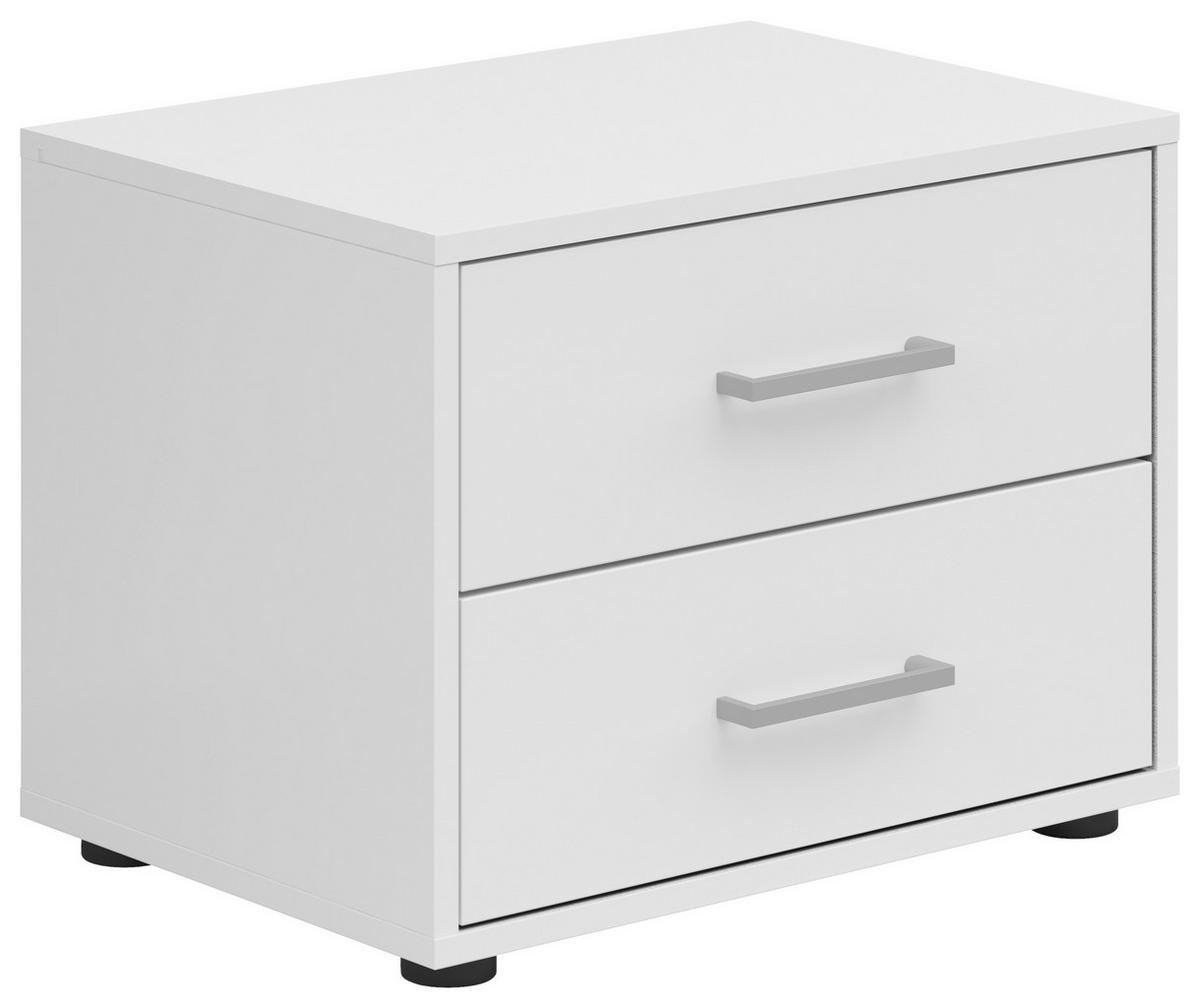 Noćni Ormarić Smart 2 - bijela/sivo-bijela, Basics, drvni materijal/plastika (50/38/35cm) - Modern Living