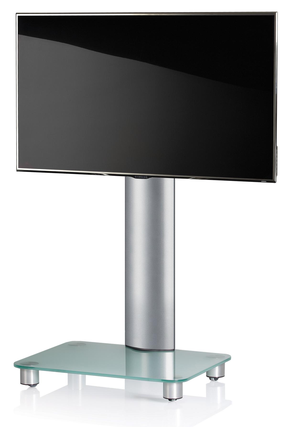 Stojalo Za Tv Bilano Srebrna, 60 Cm - srebrne barve, Konvencionalno, kovina/steklo (60/100/44cm) - MID.YOU