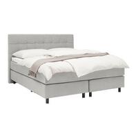 Boxspringbett Primo Grau ca. 160x200cm - Grau, KONVENTIONELL, Holz/Holzwerkstoff (160/200cm) - Premium Living