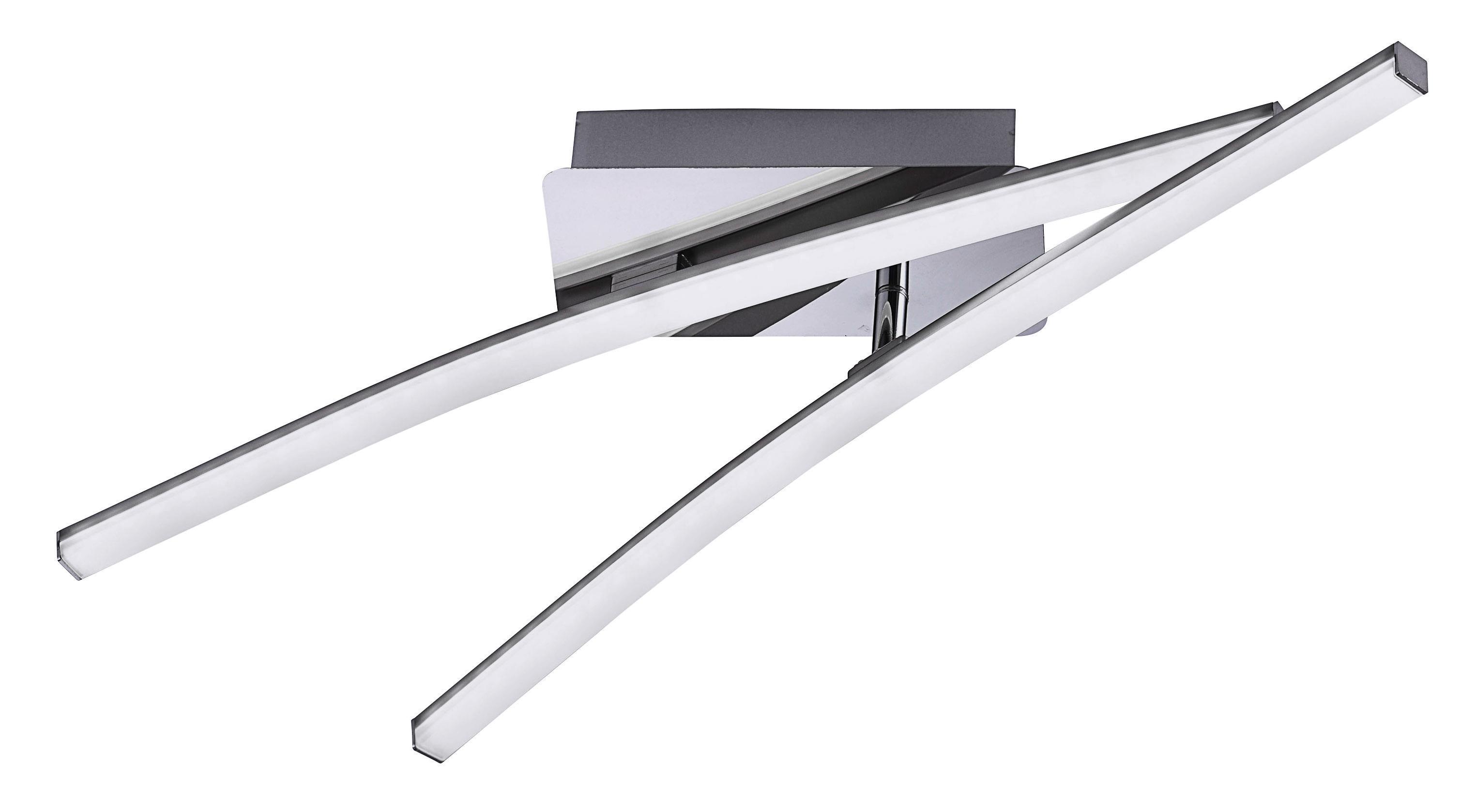 LED-Deckenleuchte Simon, max. 2x5 Watt - Nickelfarben, KONVENTIONELL, Metall (58/51/10cm)