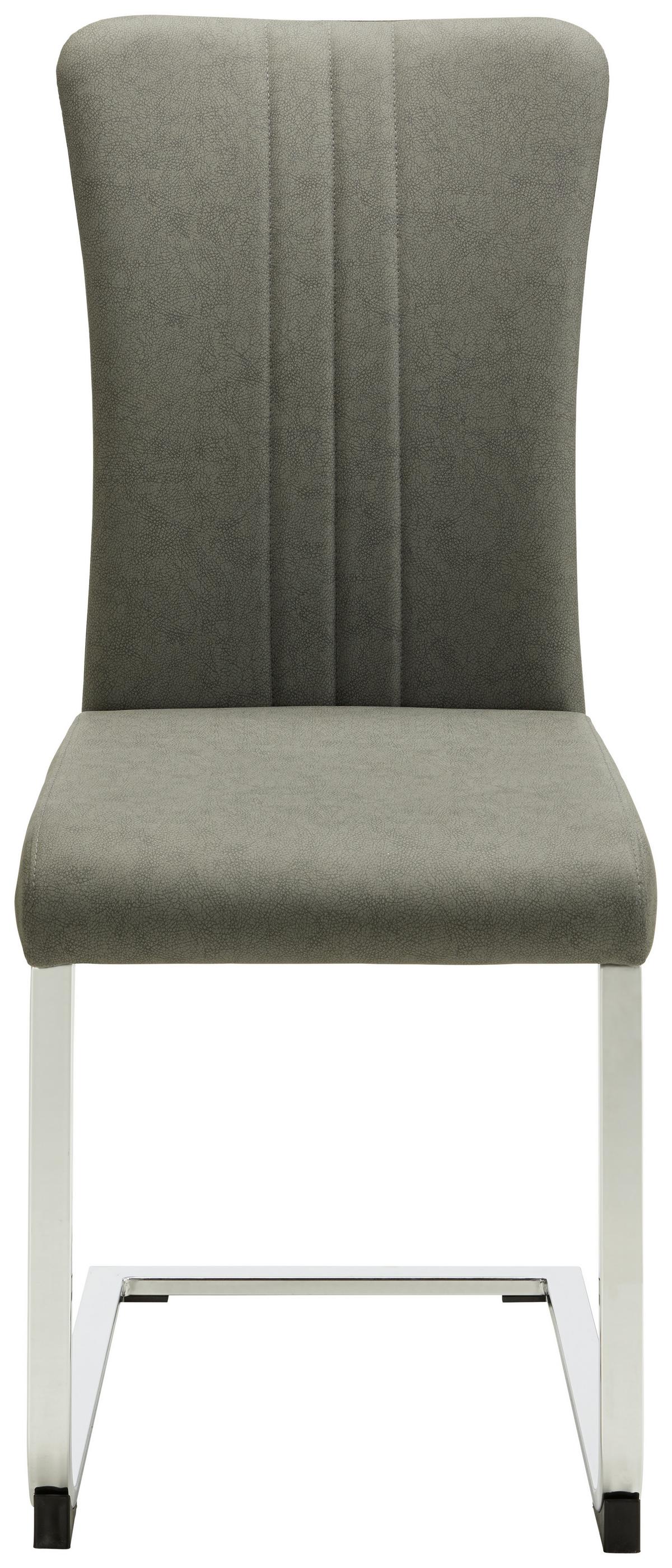 Schwingstuhl in Grau - Chromfarben/Grau, Modern, Textil/Metall (43/102/59,5cm) - Mömax