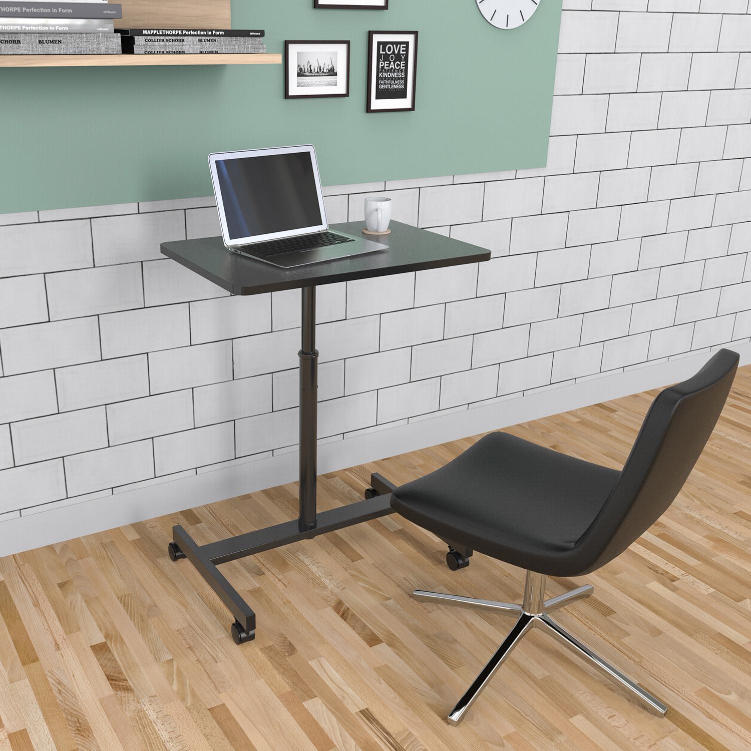 Dvižna Miza Stand Vm-su, Črna - črna, Basics, kovina/leseni material (70/48/80-114cm) - MID.YOU