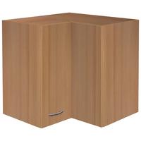 Eckoberschrank in Buchefarbe 'Nano' - Edelstahlfarben/Buchefarben, MODERN, Holzwerkstoff/Kunststoff (60/54/32cm) - FlexWell