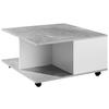 Klubska Miza Couchtisch - siva/bela, Moderno, umetna masa/leseni material (70/70/36,5cm) - MID.YOU