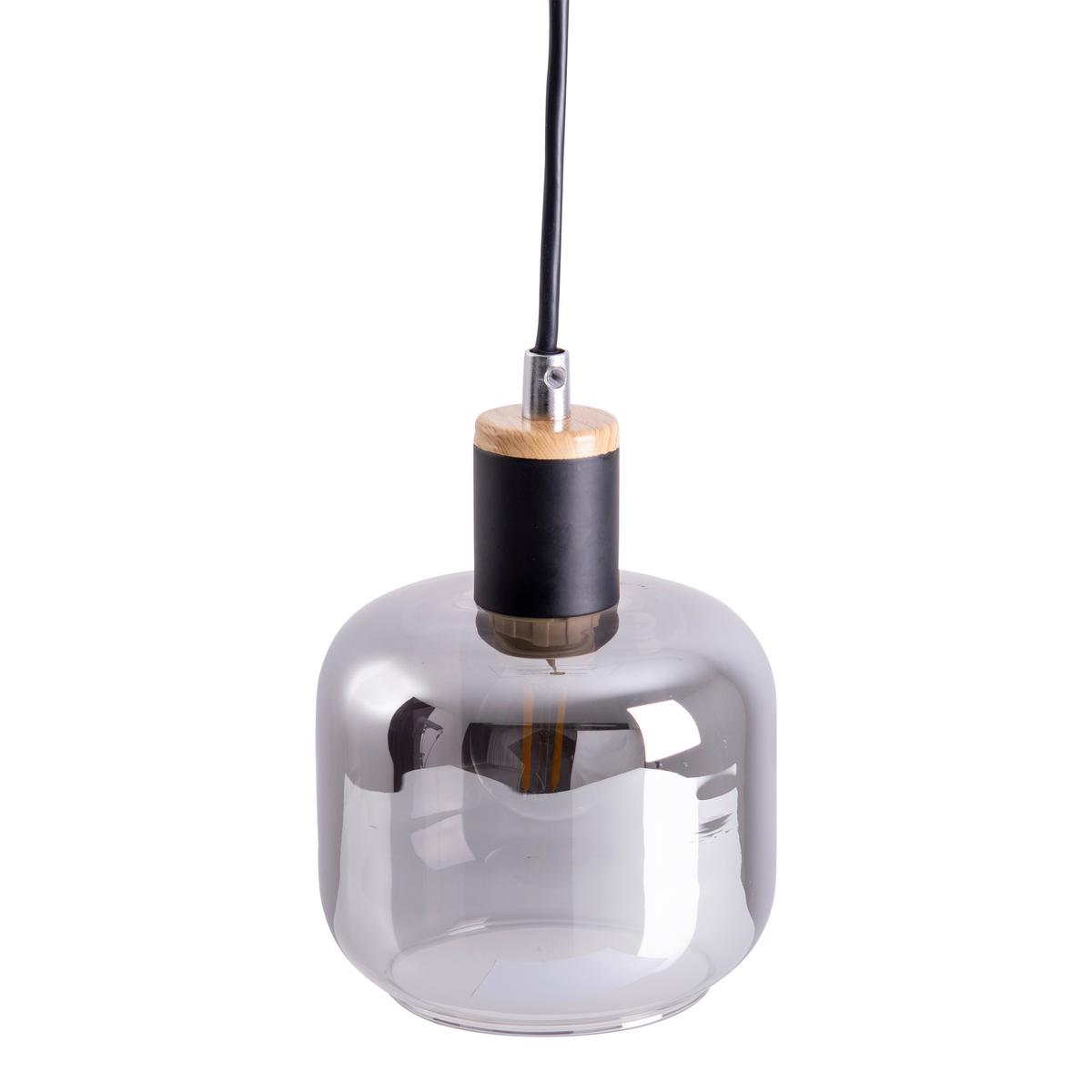 LAMPA ZWIESZANA FUMOSO - kolor naturalny/czarny, Design, metal/szkło (13/120cm) - Näve