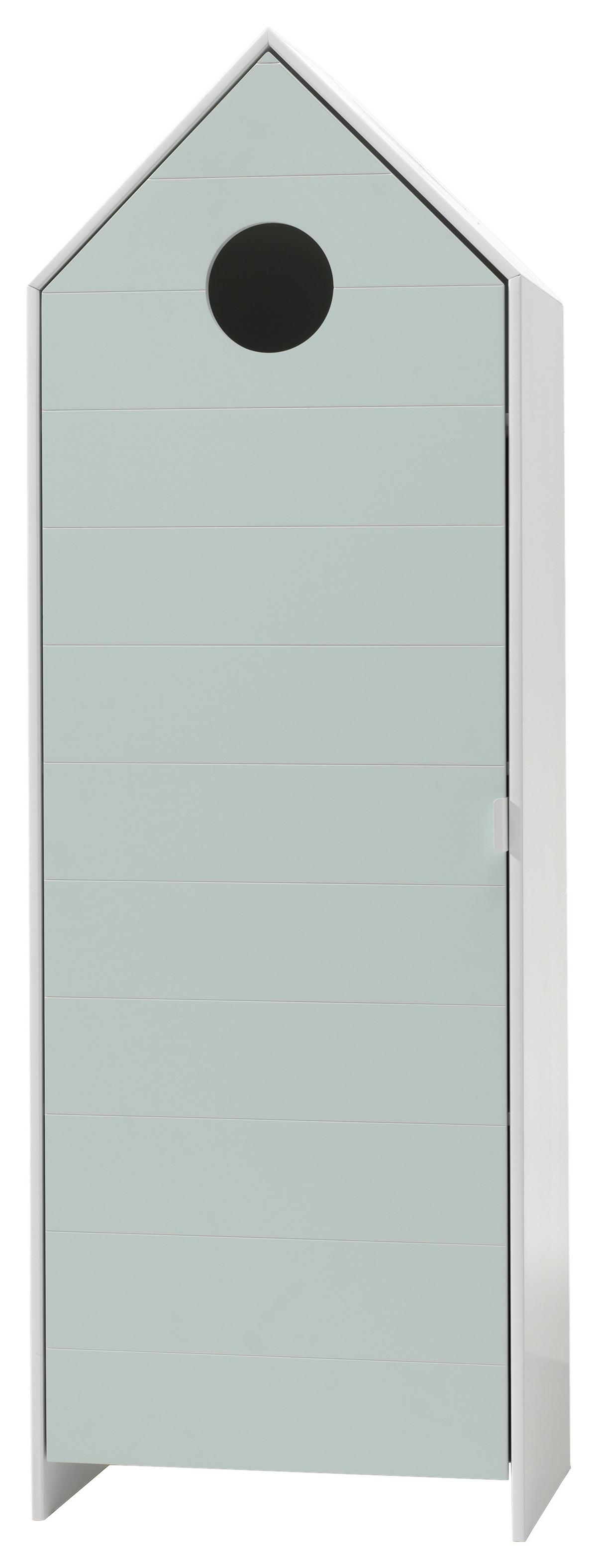 Kinderkleiderschrank Casami Mintgrün/Weiß - Weiß/Mintgrün, MODERN, Holzwerkstoff (57,6/171,3/37cm) - Vipack