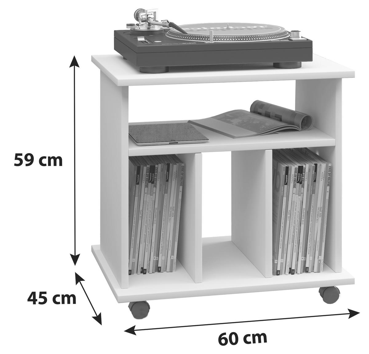 Schallplattenregal Retal ca.60x59x45cm Buchefarben - Buchefarben, Basics, Holzwerkstoff (60/59/45cm) - MID.YOU