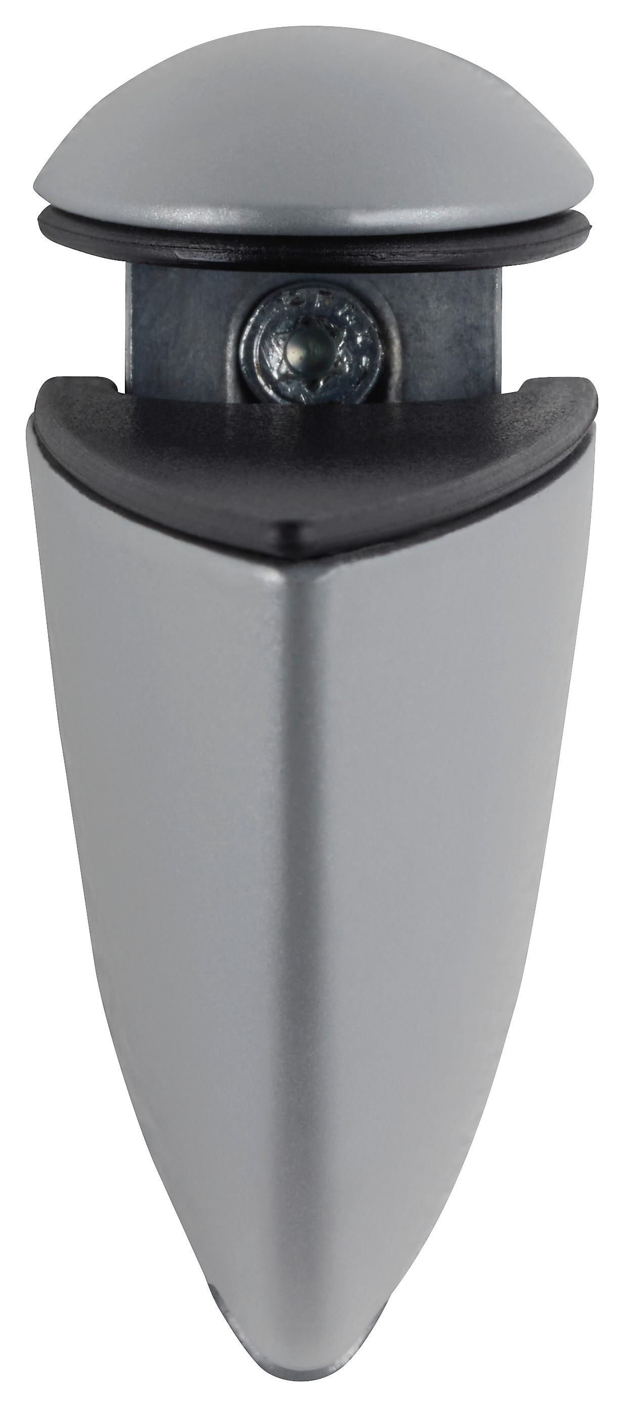 VÄGGHÅLLARE X-TRA -SB- - aluminiumfärg, metall/plast (7,5/6,5/3cm) - Mömax