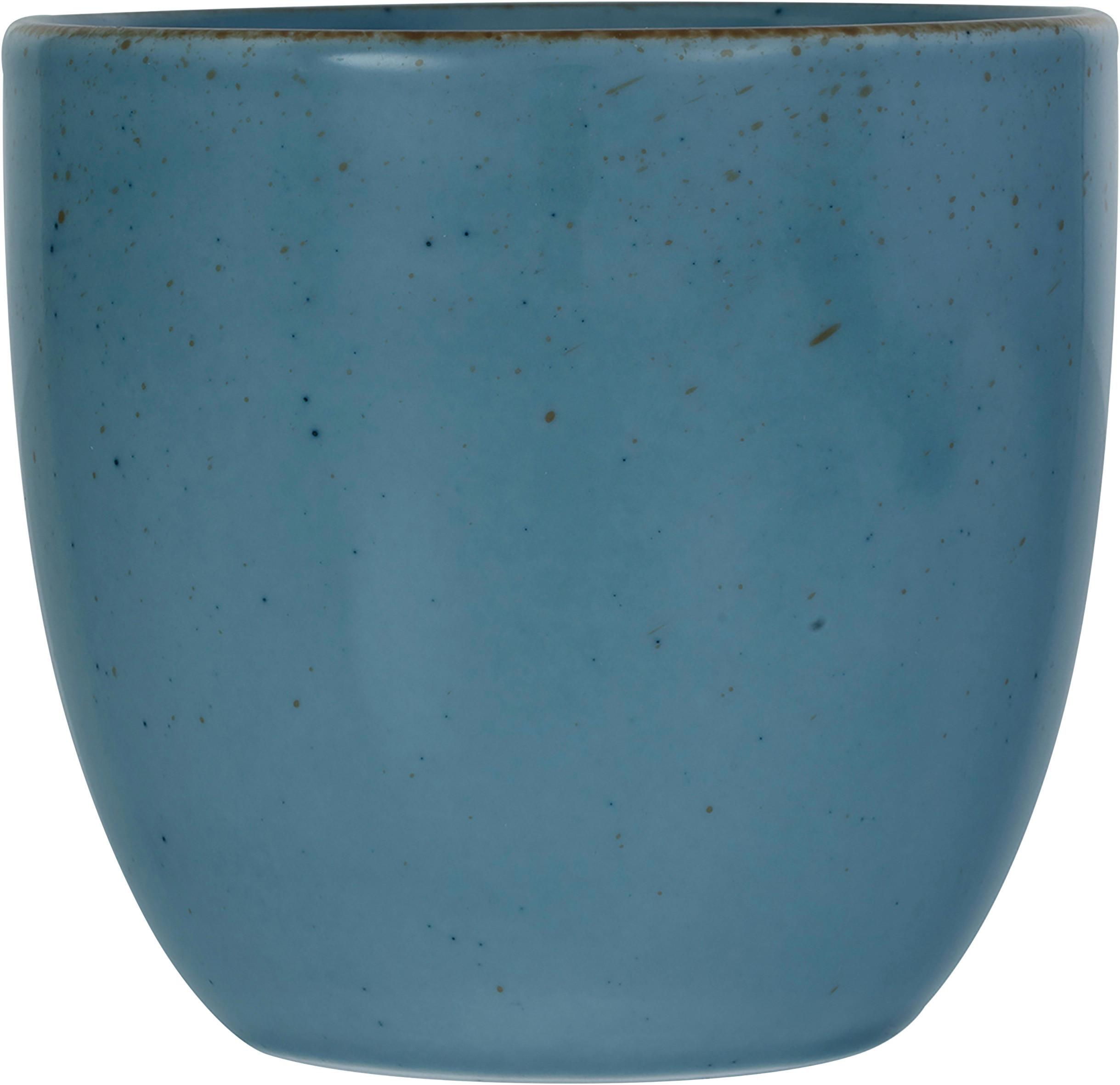 Kaffeebecher Capri aus Porzellan ca. 300ml - Blau, Modern, Keramik (9/9/8,5cm) - Premium Living