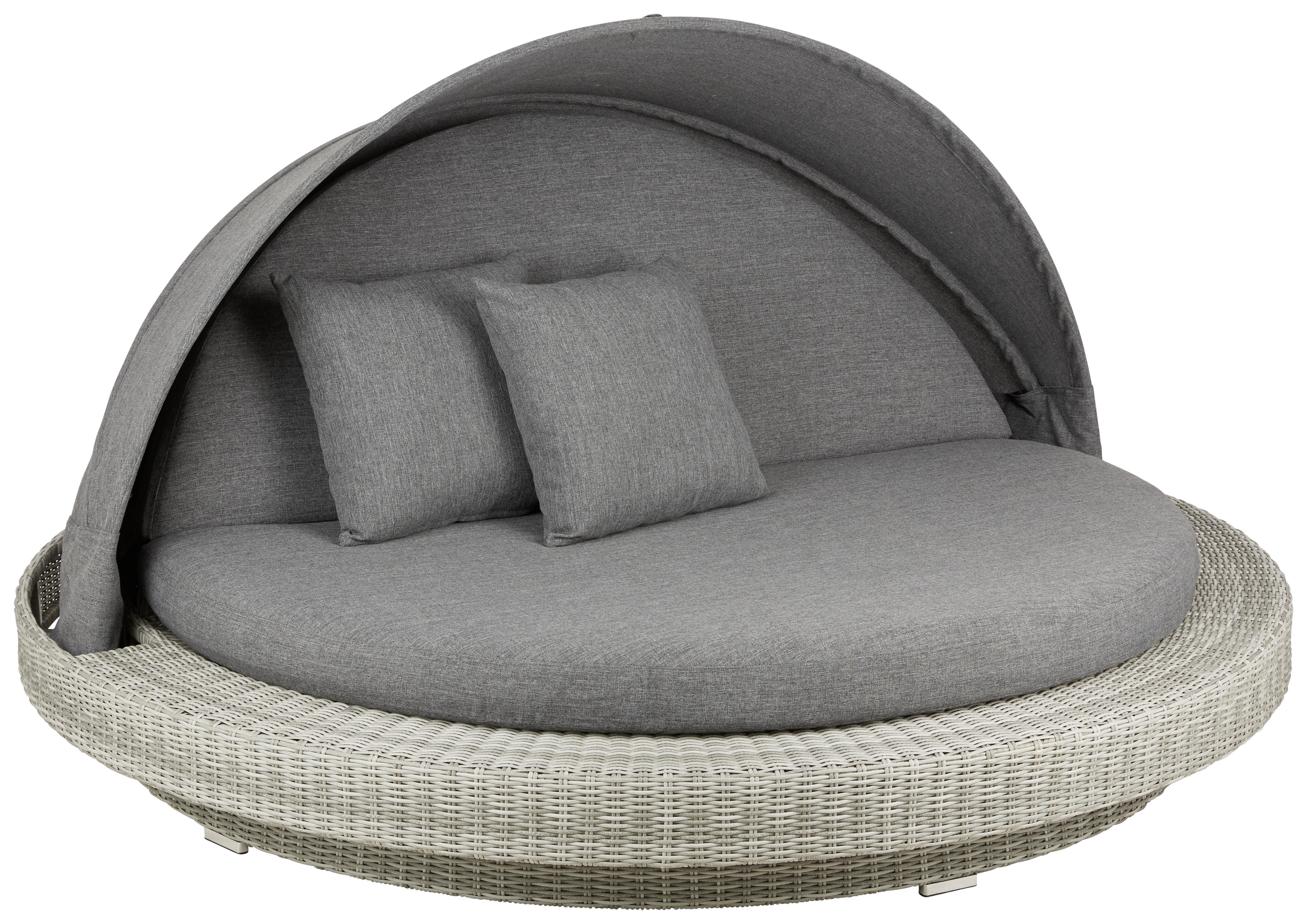 Vrtni Ležalnik Kos - siva, Moderno, kovina/umetna masa (218/31,5cm) - Modern Living