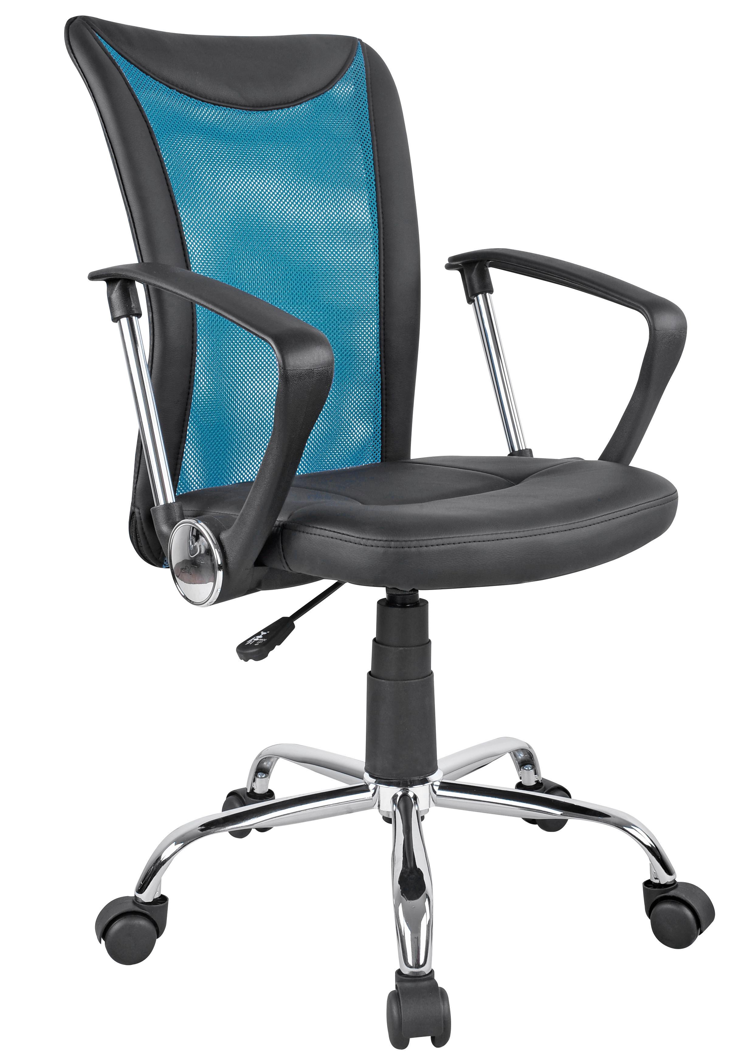 Scaun rotativ Vanessa - petrol/culoare crom, Modern, plastic/metal (47/88,5-98,5/54cm) - Modern Living