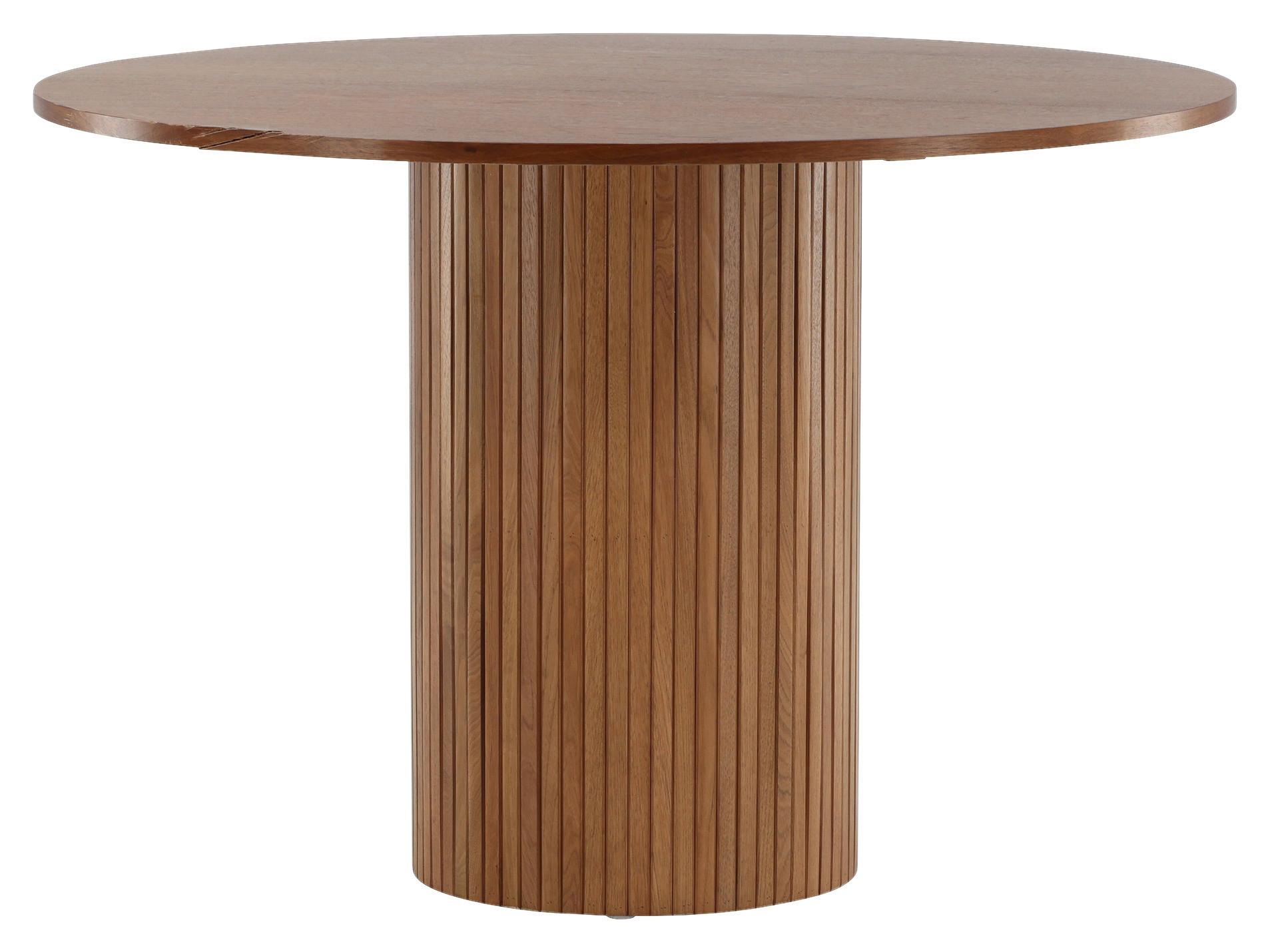 Esstisch Bianca Ø ca. 110 cm Walnussfarben - Walnussfarben, Design, Holzwerkstoff (110/110/75cm) - Livetastic