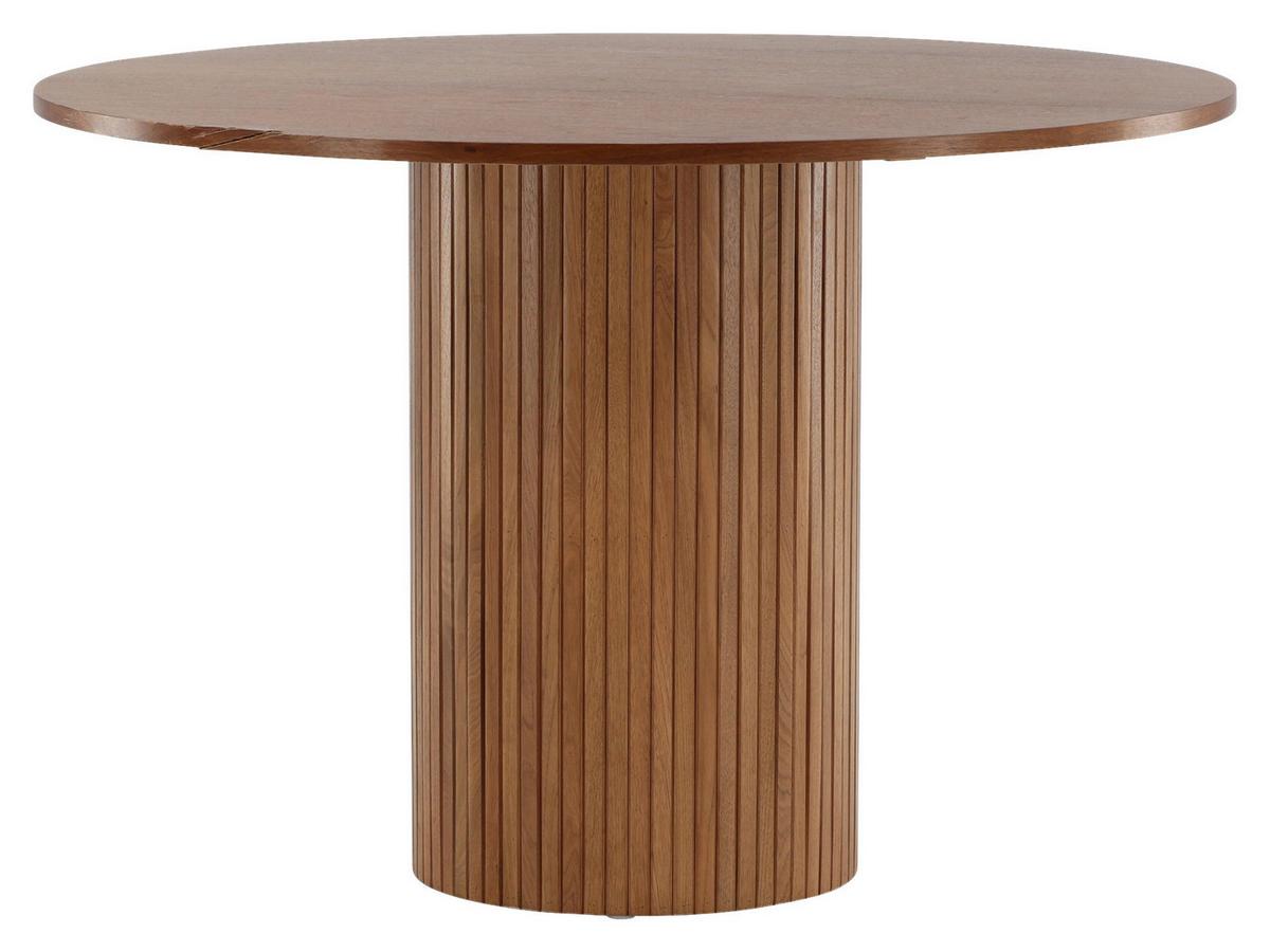 Esstisch Bianca Ø ca. 110 cm Walnussfarben - Walnussfarben, Design, Holzwerkstoff (110/110/75cm) - Livetastic