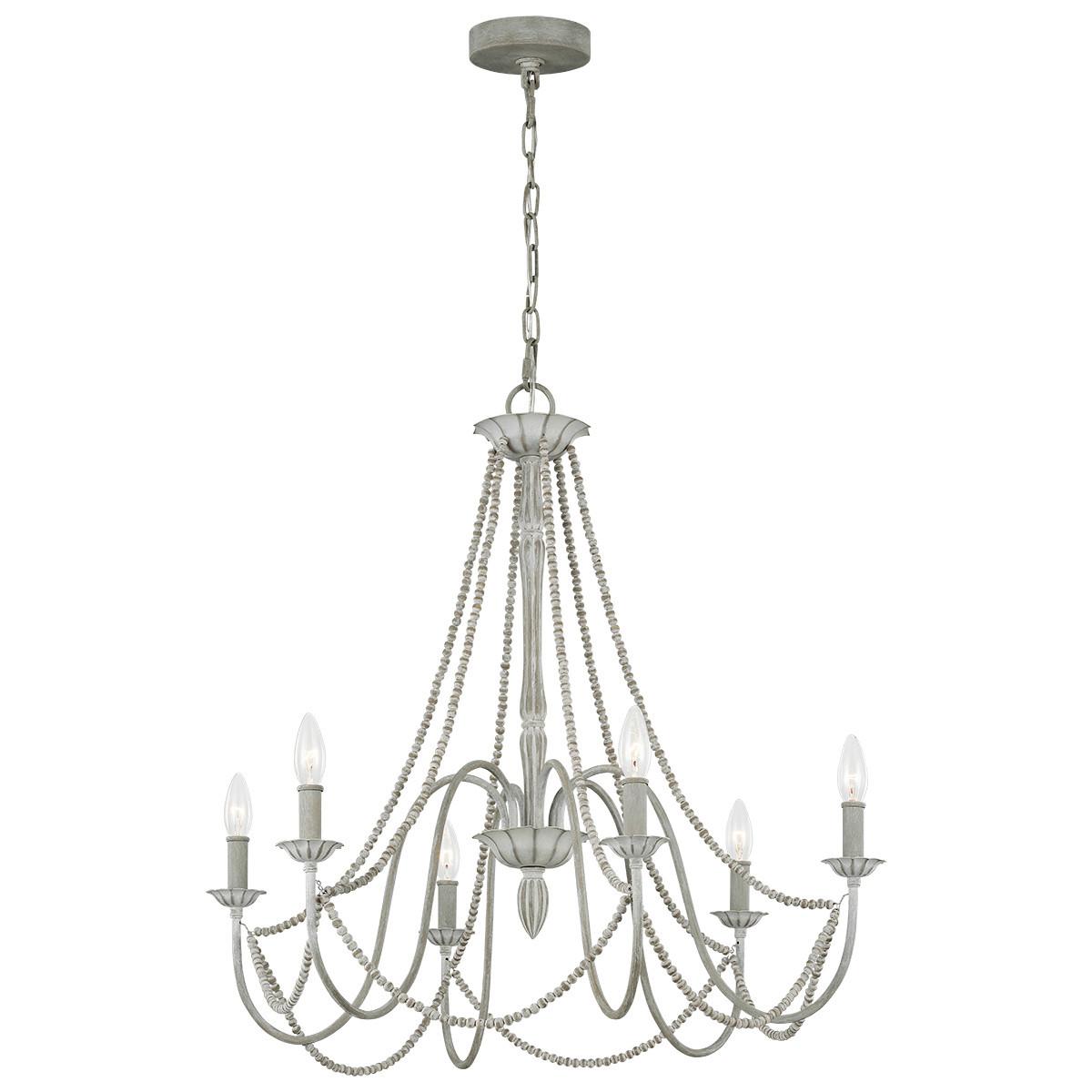 Luster Maryville Fe-Maryville6 - svijetlo siva, Konvencionalno, drvo/metal (71.1/83.9cm) - Elstead Lighting