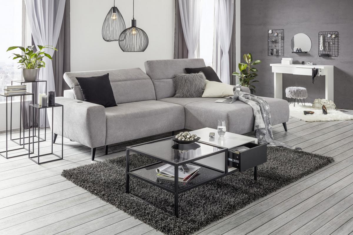 Zidna Polica Elia - crna, Lifestyle, metal (40/60/2.3cm) - Modern Living