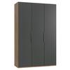 Drehtütenschrank Level 36A ca. 150x236x58cm Graphitfarben - Chromfarben/Eichefarben, MODERN, Holzwerkstoff (150/236/58cm) - MID.YOU