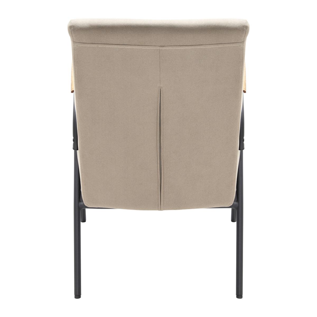 Relaxsessel Nati Beige Mikrofaser - Taupe/Schwarz, MODERN, Holz/Textil (52/79/66cm) - Bessagi Home