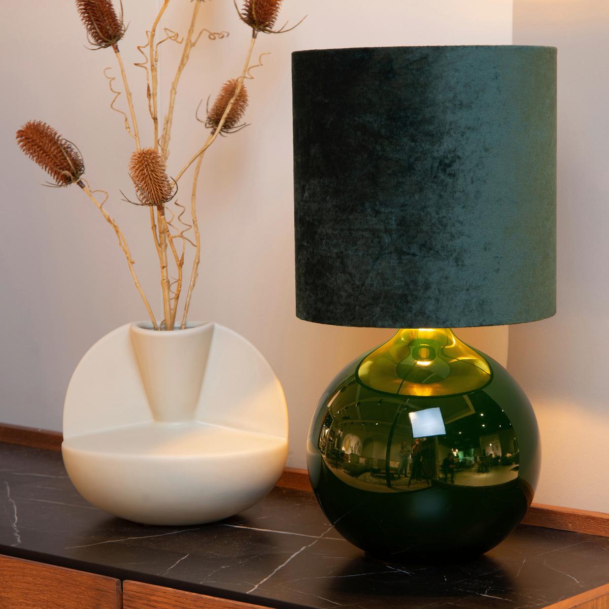 LAMPA STOŁOWA 10519/81/33 ESTERAD - zielony, Lifestyle, szkło (24/24/47cm) - Lucide