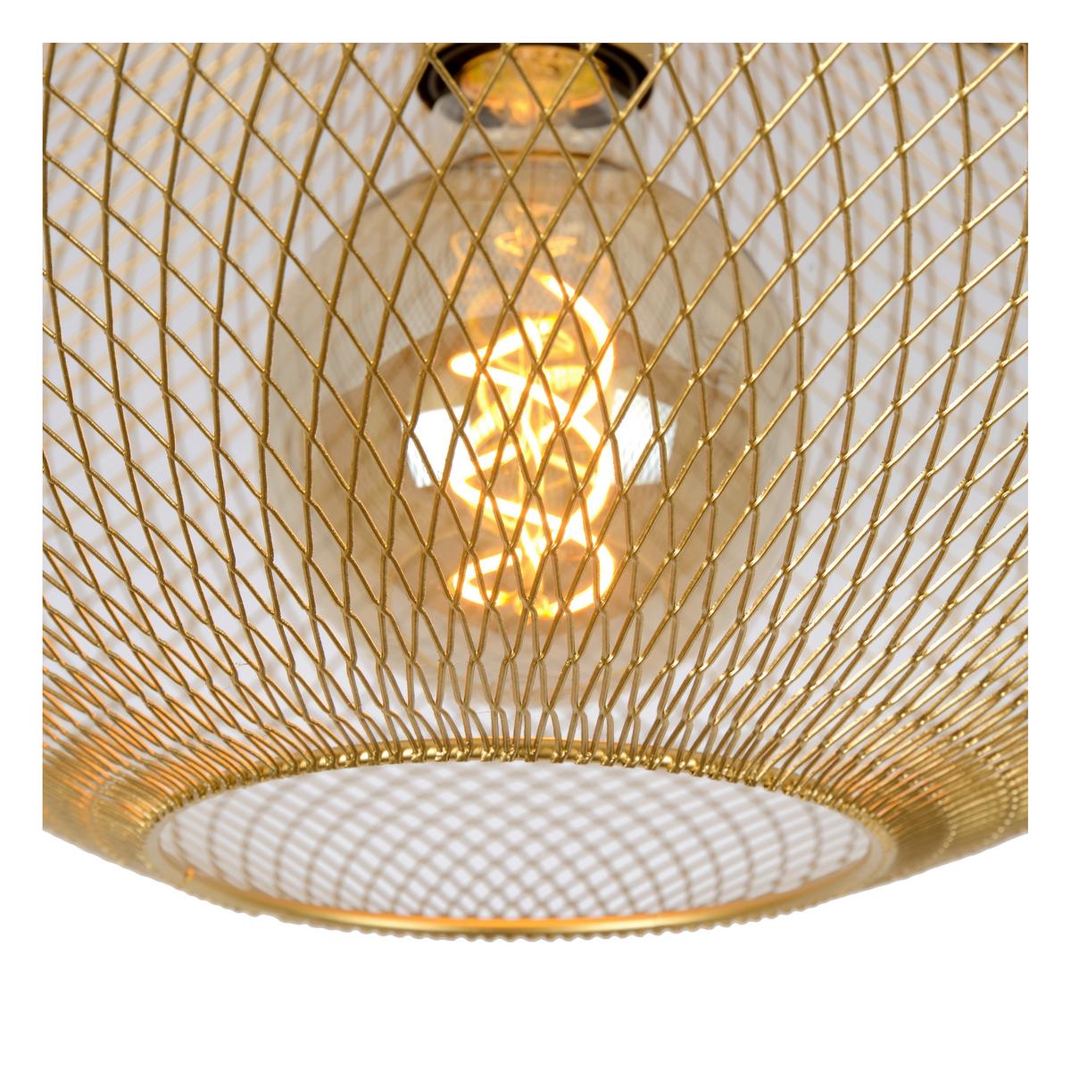 LAMPA SUFITOWA 21123/45/02 MESH - kolor mosiężny, Konventionell, metal (45/24cm) - Lucide