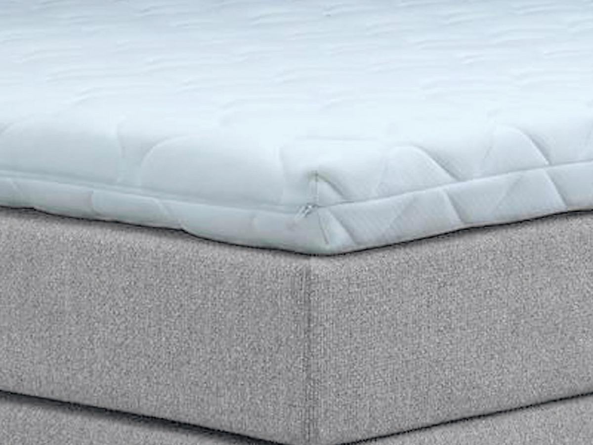 Boxspringbett Cloud Hellgrau ca. 160x200cm - Eichefarben/Hellgrau, KONVENTIONELL, Holz/Holzwerkstoff (160/200cm) - Premium Living