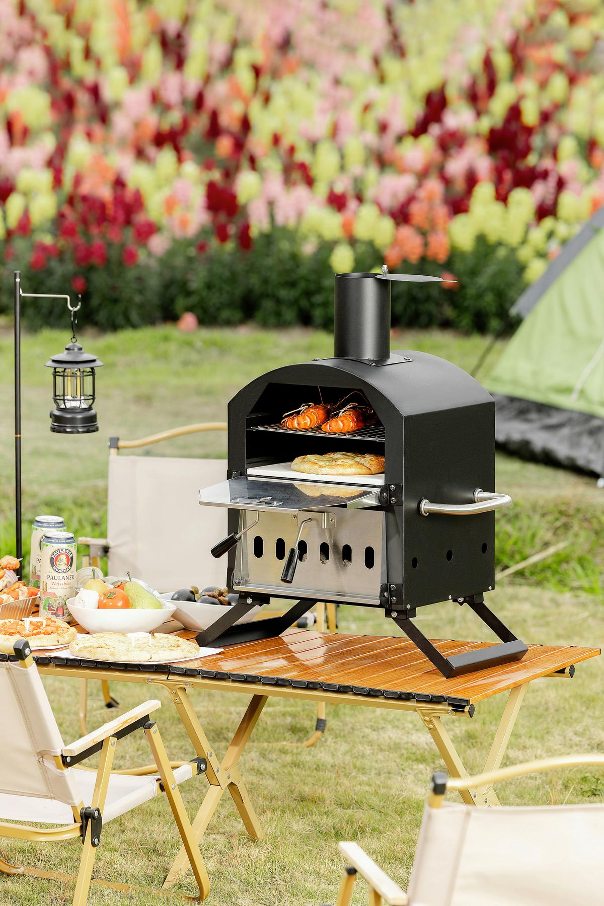 PIEC DO PIZZY CPO-12363 - czarny, Konventionell, metal (72/34/31cm) - Ambia Garden