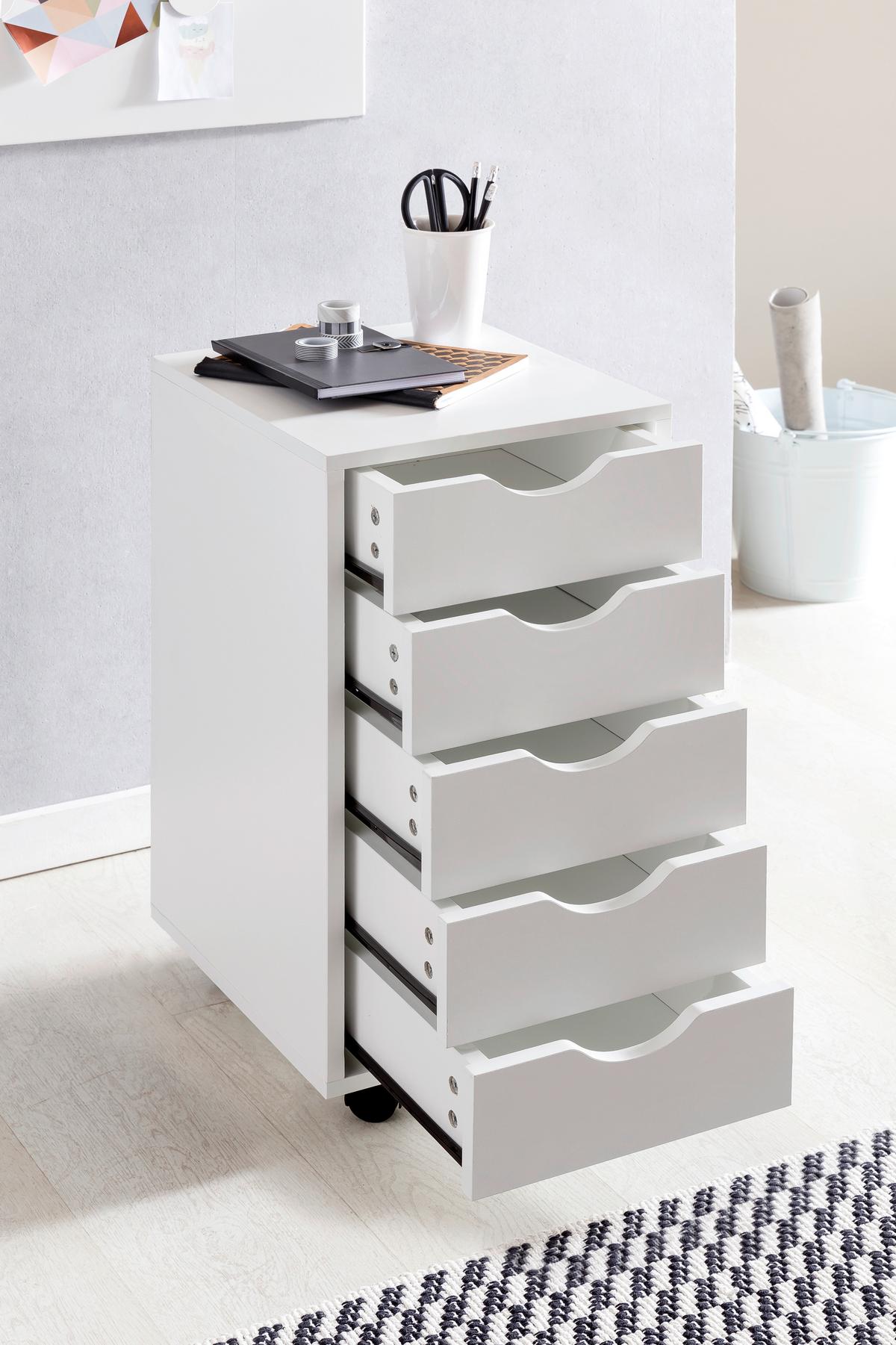 Rollbox Wl7.773 - alb, Design, plastic/material pe bază de lemn (33/38/64cm) - MID.YOU