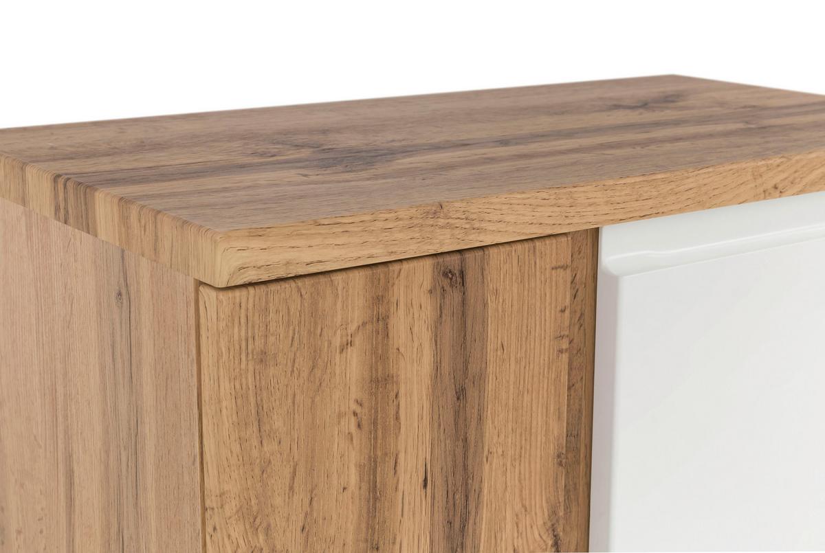 Unterschrank "Varese" VARESE - Eiche Wotan/Weiß, MODERN, Holzwerkstoff (65/79/35cm) - Held