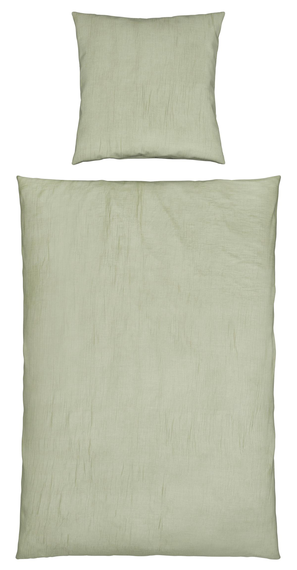 Bettwäsche Melania in Grün ca. 135x200cm - Grün, LIFESTYLE, Textil (135/200cm) - Modern Living