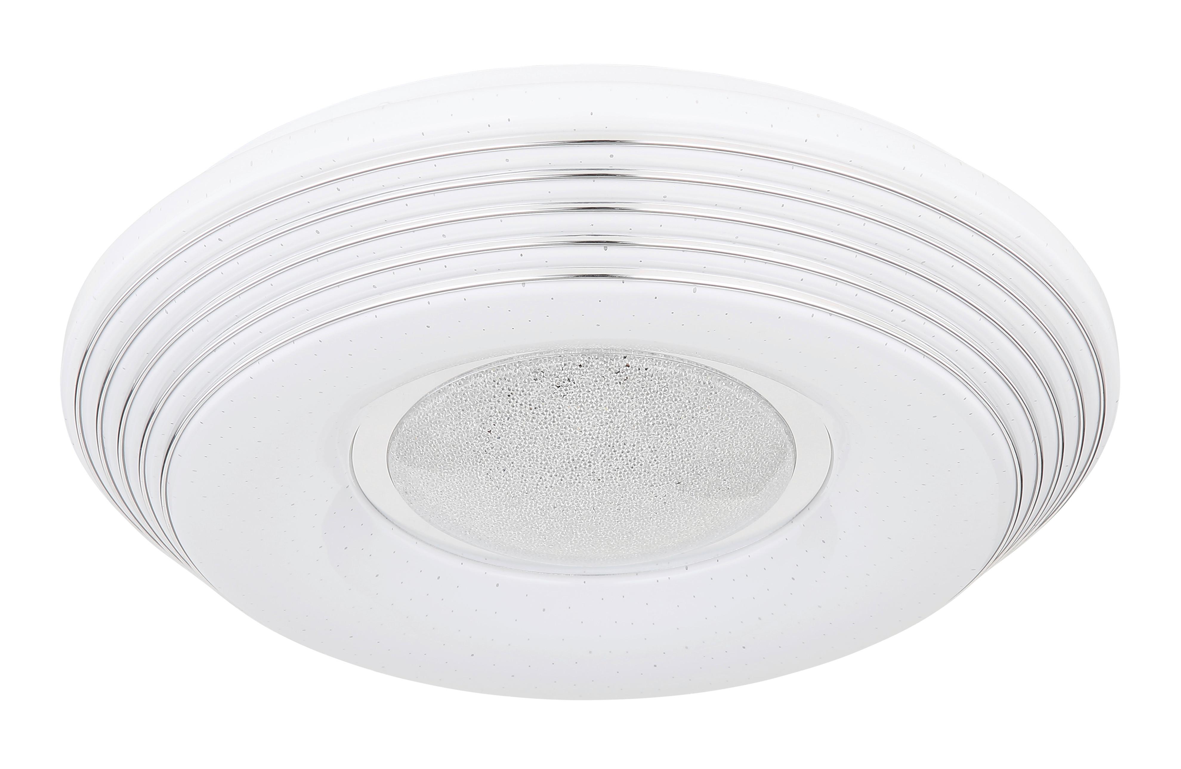 Stropna Led-svetilka Pillo, S Sijalko - barve kroma/bela, Design, kovina/umetna masa (39/8,3cm) - Globo